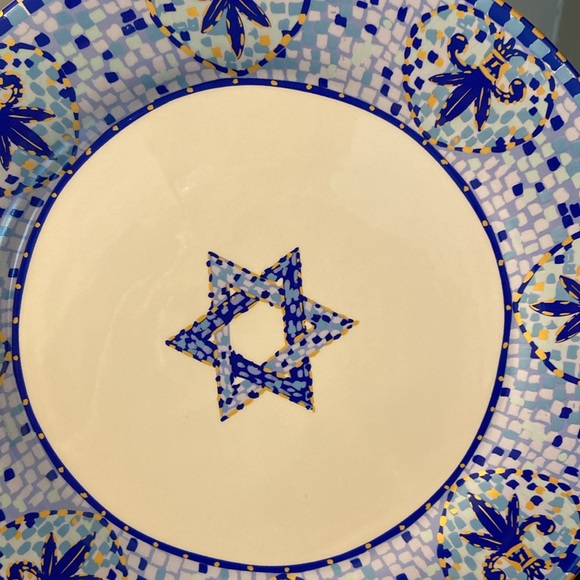 Chanukah Large Ceramic Serving Platter Tray Plate Festival of Lights - Picture 2 of 10